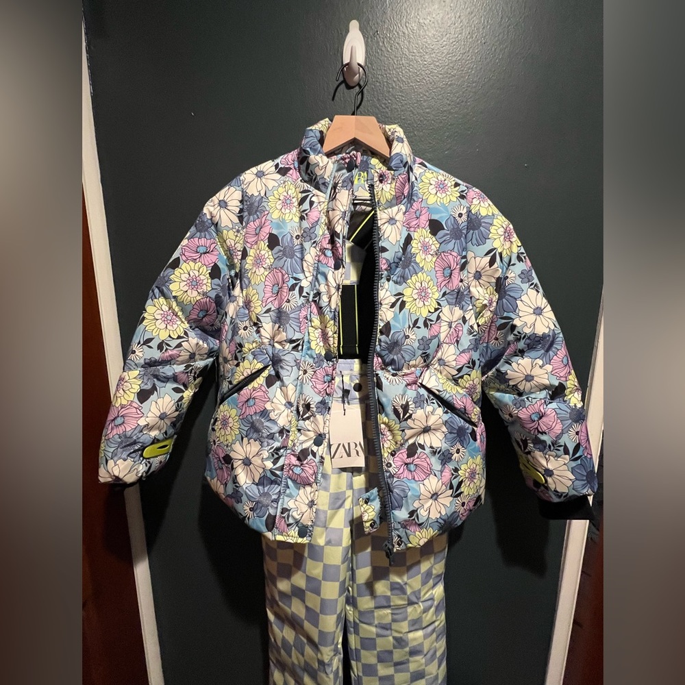 Zara Girl's snow bibs and matching jacket
